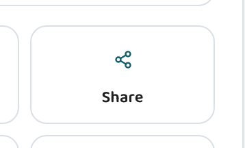 The 'Share' tile in the Lessonpress worksheet toolbar, which creates a read-only link to send to a parent or substitute.